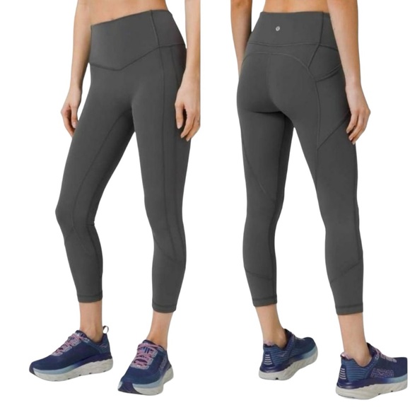 Lululemon All The Right Places Crop II 23" Graphite Grey Size 10 - Picture 4 of 14